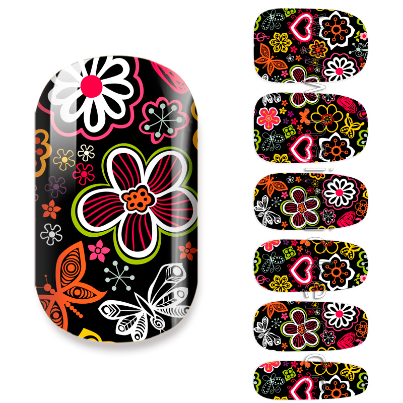 ABSTRACT NAIL ART FLOWER DESIGN NAIL STICKER FOR WHOLESALE