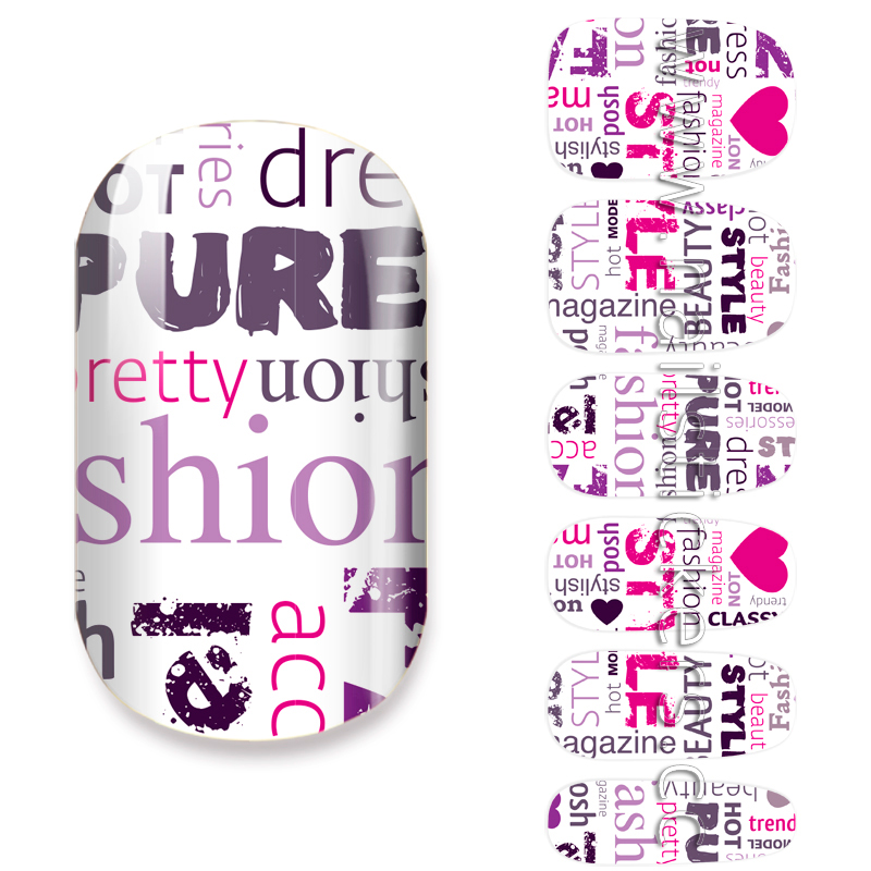 FASHION WORDS NAIL ART FOR PARTY