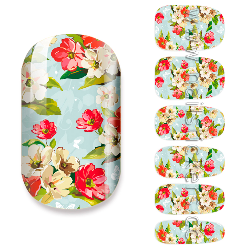 FLOWERS NAIL ART FOR PRETTY WOMAN NAILS STICKER