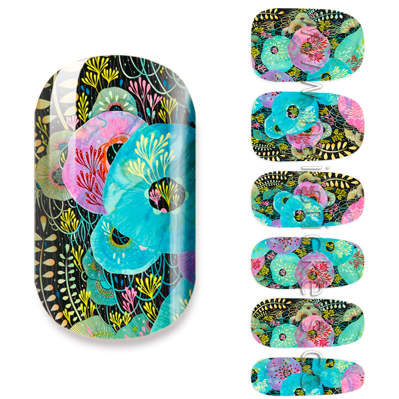 NAIL WRAPS VARIOUS CORAL LIFE UNDER SEA HIGH RESOLUTION