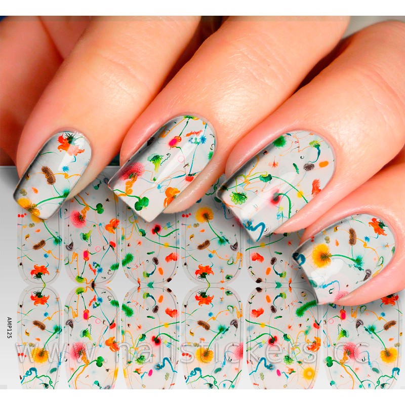 nail stickers to paint over