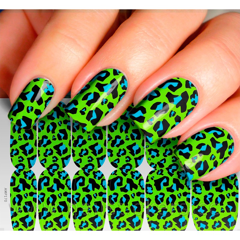 leopard nail decals